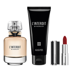 Givenchy L'Interdit 50ml EDP + 75ml Body Milk + Lipstick for Women GIFT SET