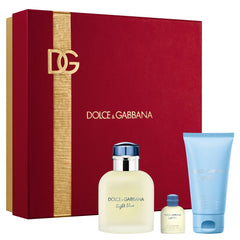 Dolce & Gabbana Light Blue Pour Homme 75ml EDT + 50ml Shower Gel + Mini for Men Gift Set