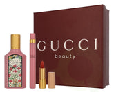 Gucci Flora Gorgeous Gardenia 50ml EDP + 10ml EDP Mini + Lipstick for Women Gift Set