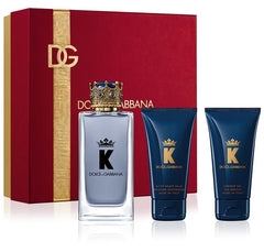 Dolce & Gabbana K 100ml EDT + 50ml Shower Gel + 50ml After Shave Balm for Men Gift Set