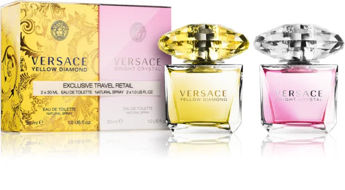 Versace Bright Crystal 30ml EDT Yellow Diamond 30ml EDT Gift Set Perfume Oasis