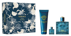Versace Eros 100ml EDP + 5ml EDP + 150ml Shower Gel for Men Gift Set