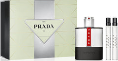Prada Luna Rossa Carbon Gift Set 100ml EDT + 10ml Mini 2 Pieces