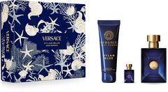 Versace Dylan Blue 100ml EDT Spray + 150ml Shower Gel + 5ml Mini for Men Gift Set