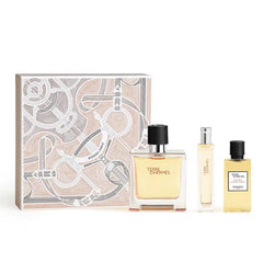 Hermes Terre d`Hermes 75ml Pure Parfum + 40ml Shower Gel + 15ml Mini for Men Gift Set