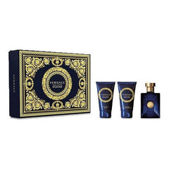 Versace Dylan Blue Gift Set for Men 50ml EDT + 50ml Aftershave Lotion + 50ml Shower Gel - Perfume Oasis