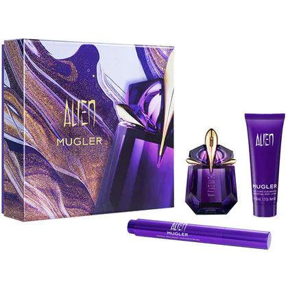 Alien Mugler Gift Set 30ml EDP Refillable + 50ml Body Lotion + 7ml Perfume Brush - Perfume Oasis
