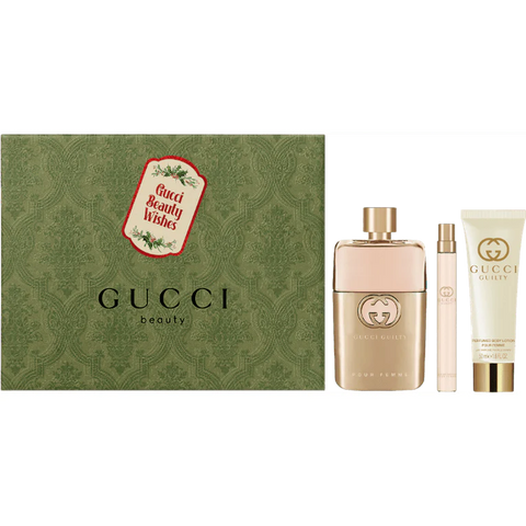 Gucci Guilty Pour Femme Gift Set 90ml EDP + 10ml EDP + 50ml Body Lotion