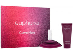 Calvin Klein Euphoria 100ml EDP + 100ml Body Lotion for Women Gift Set