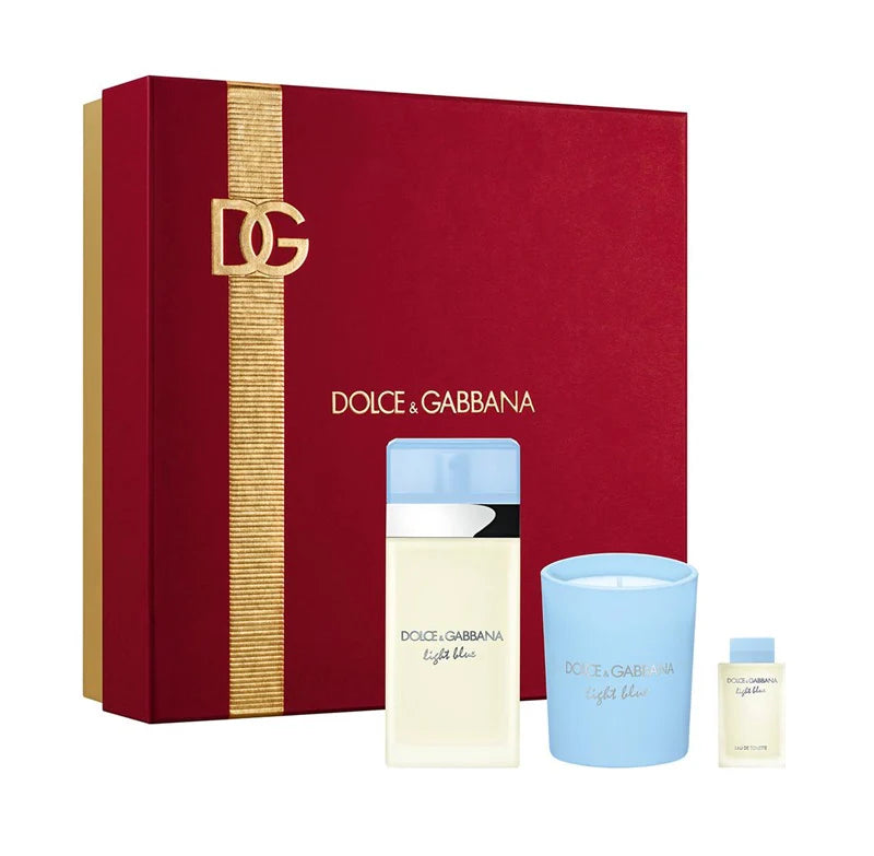 Dolce & Gabbana Light Blue 50ml EDT + Candle + 4.5ml EDT Mini for Women Gift Set