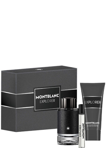 Mont Blanc Explorer 100ml EDP + 100ml Shower Gel + 7.5ml EDP Mini For Men GIFT SET