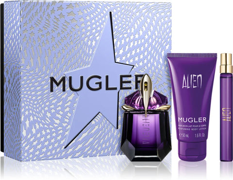 Mugler Alien EDP Refillable Gift Set 30ml + 10ml Mini + 50ml Body Lotion