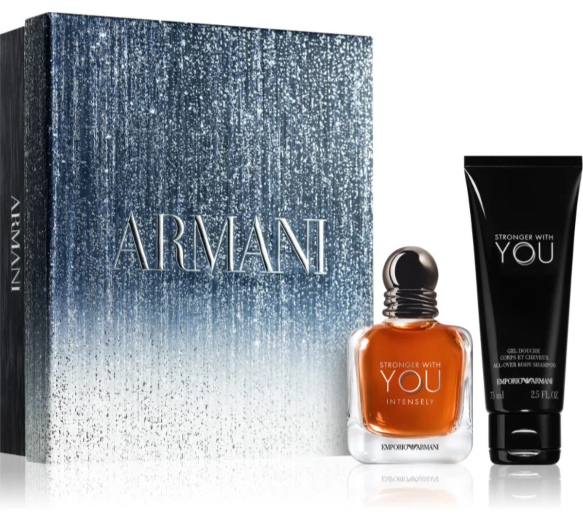 Giorgio Armani Stronger With You Intensely 50ml EDP + 75ml Shower Gel Set for Men