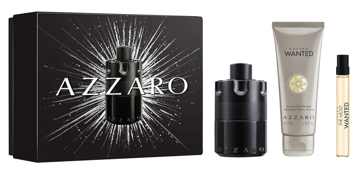 Azzaro The Most Wanted Intense 100ml EDP + 75ml Shower Gel + 10ml EDP Set for Men
