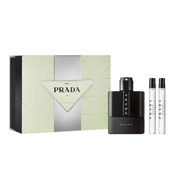 Prada Luna Rossa Black Gift Set 100ml EDP 10ml Mini 2 Pieces Perfume Oasis