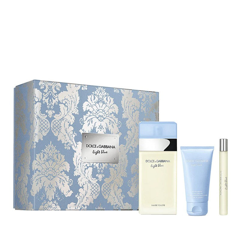 Dolce & Gabbana Light Blue 100ml EDT + 50ml Body Cream + 10ml EDT Mini for Women GIFT SET