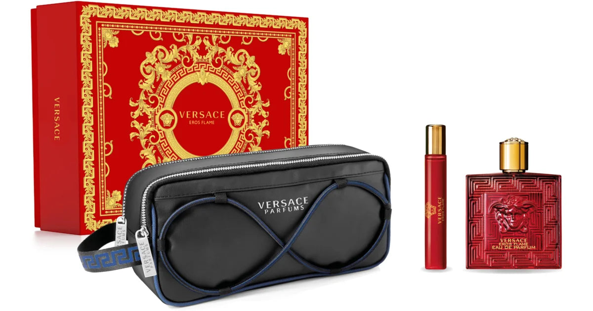 Versace Eros Flame Gift Set 100ml EDP + 10ml Mini + Bag