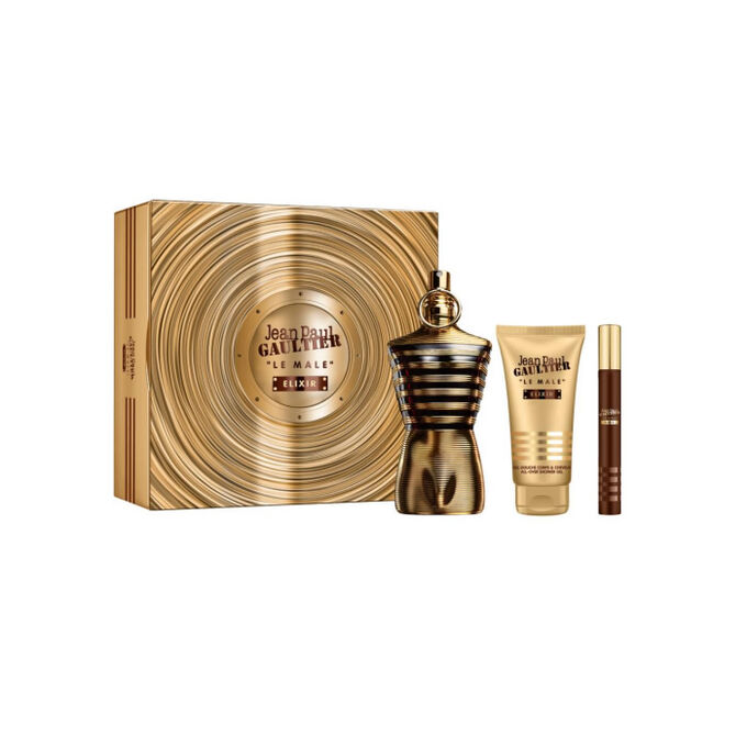 Jean Paul Gaultier Le Male Elixir 125ml Parfum + 75ml Shower Gel + 10ml Mini