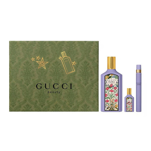 Gucci Flora Gorgeous Magnolia Gift Set 100ml EDP + 10ml Pen Spray + Mini