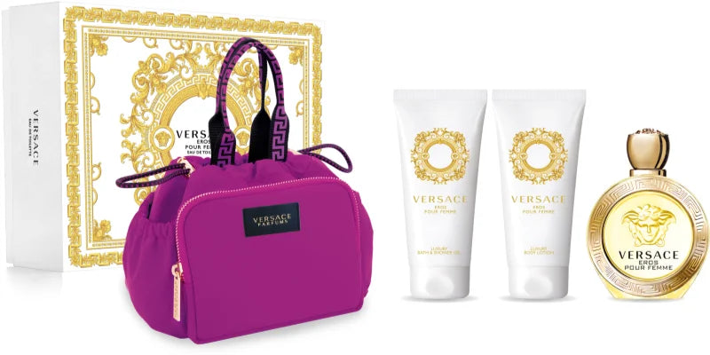 Versace Eros Pour Femme 100ml EDP Gift Set with Clutch
