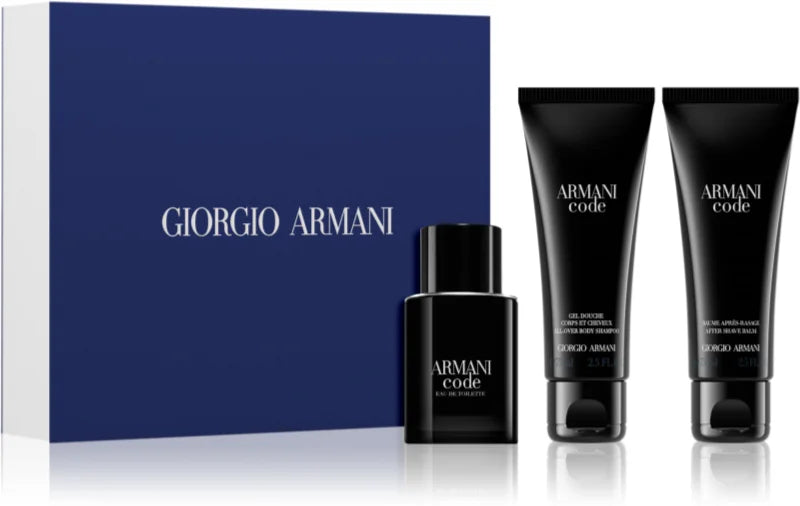Giorgio Armani Code Gift Set for Men 50ml EDT Spray + 75ml Aftershave Lotion + 75ml Shower Gel