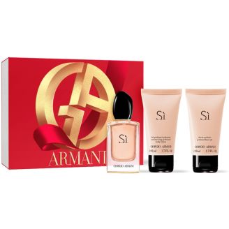 Armani Si 50ml EDP Gift Set + 50ml Body Lotion + 50ml Shower Gel