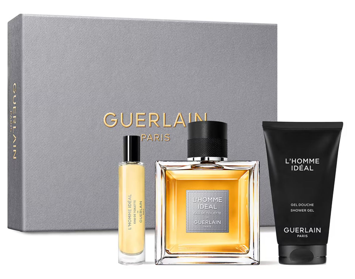 Guerlain L'Homme Ideal 100ml EDT + 75ml Shower Gel + 10ml EDT set for Men