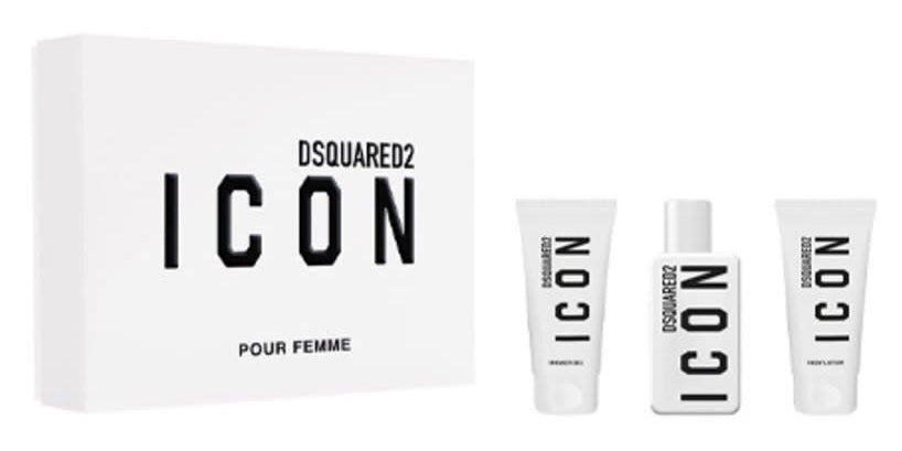 Dsquared2 Icon Pour Femme 50ml EDP + 50ml Shower Gel+ 50ml Body Lotion for Women Gift Set