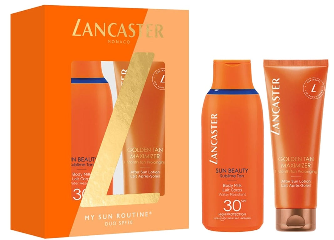 Lancaster Sun Beauty Satin Dry Oil SPF30 175ml + Lancaster Golden Tan Maximizer 125ml After Sun Lotion Set