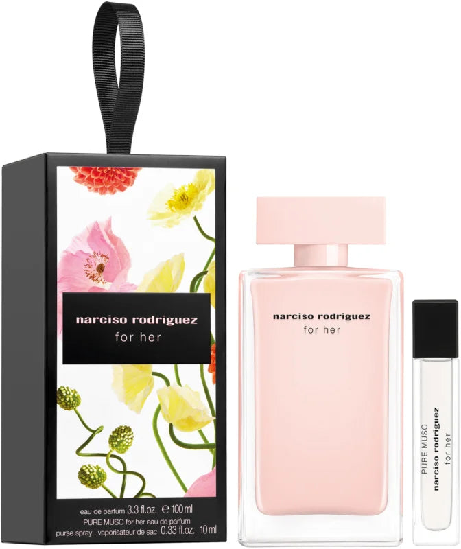 Narciso Rodriguez For Her Gift Set 100ml EDP + 10ml Mini Pure Musc