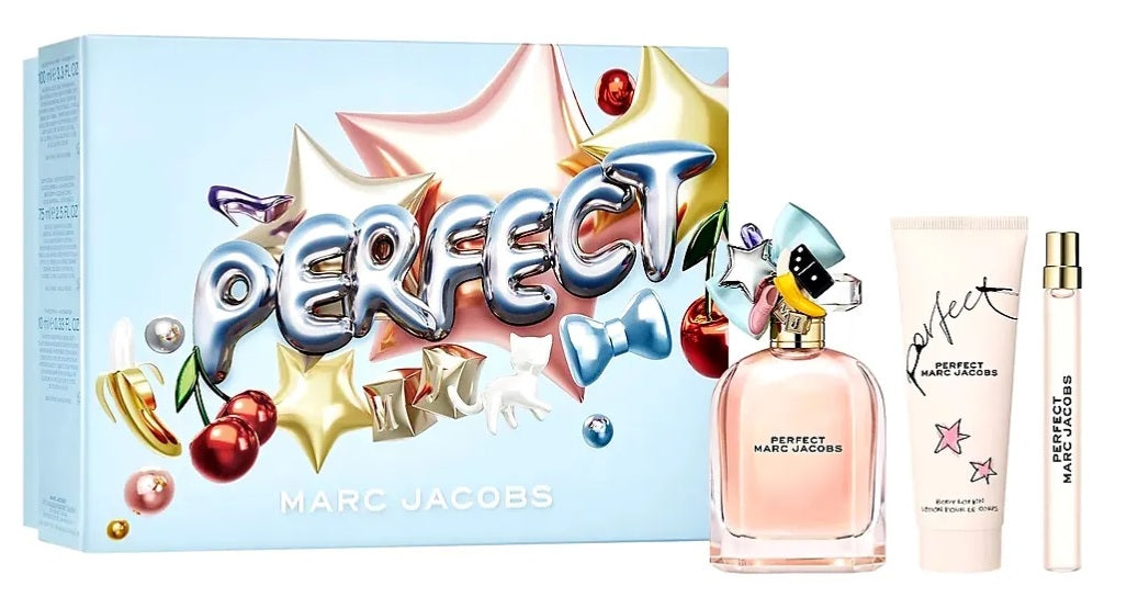 Marc Jacobs Perfect 100ml EDP + 75ml Body Lotion + 10ml EDP for Women Gift Set