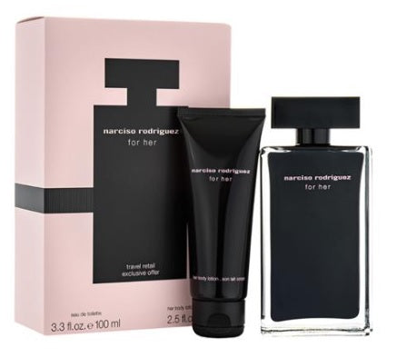 Narciso Rordiguez for Her 100ml EDT + 75ml  Body Lotion for Women Gift Set