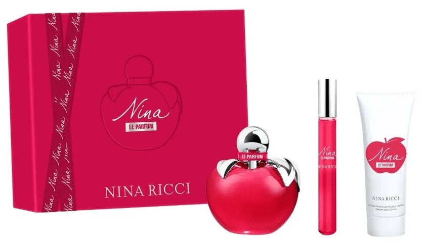 Nina Ricci Nina 80ml Le Parfum + 75ml Body Lotion + 10ml Roll On Set for Women
