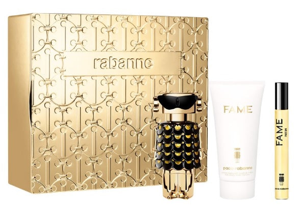 Paco Rabanne Fame 50ml Parfum + 75ml Body Lotion + 10ml Parfum for Women Gift Set