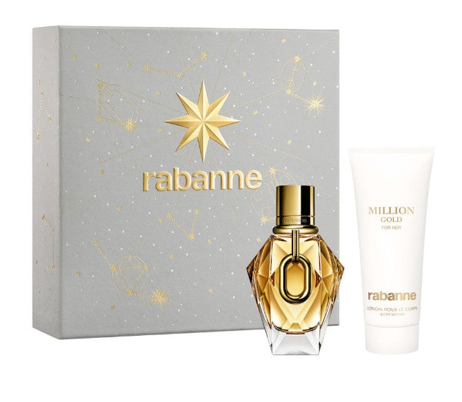 Paco Rabanne Million Gold 50ml EDP + 100ml Body Lotion Set for Women
