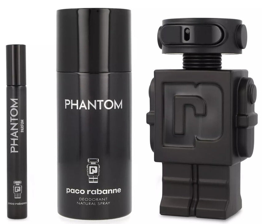 Paco Rabanne Phantom 100ml Parfum + 150ml Deodorant + 10ml Parfum for Men Gift Set