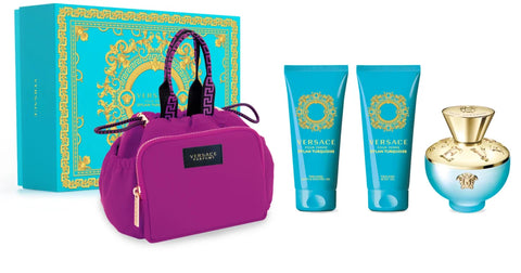 Versace Dylan Turquoise Gift Set 100ml EDP + 100ml Body Lotion + 100 Shower Gel + Bag