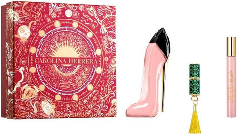 Carolina Herrera Good Girl Blush 80ml EDP + 10ml Mini + Lipstick for Women Gift Set