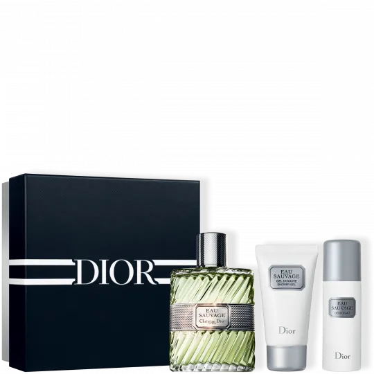 Dior Eau Sauvage 100ml EDT + 50ml Shower Gel + 50ml Deodorant Spray for Men Gift Set