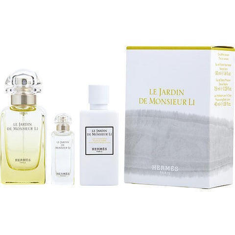 Hermes Le Jardin D Monsieur Gift Set Unisex Li 50ml EDT + 50ml Body Lotion + Shower Gel