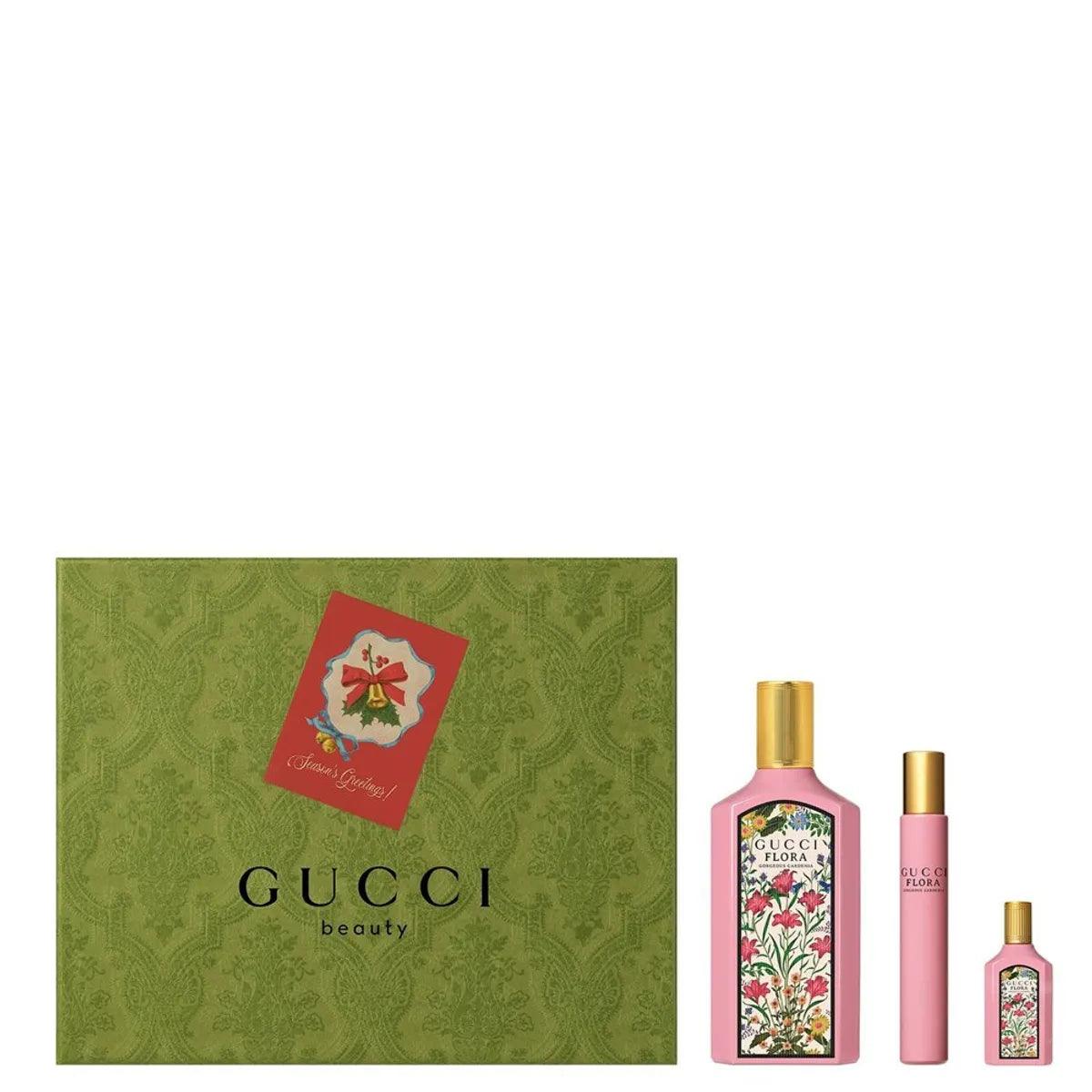 Gucci Flora Gorgeous Gardenia 100ml EDP for Women Gift Set of 3 Pieces - Perfume Oasis