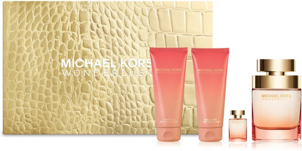 Michael Kors Wonderlust Gift Set 100ml EDP 100ml Shower Gel 100ml Body Lotion Mini