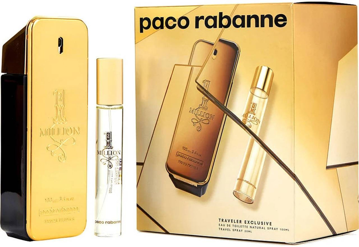 Paco Rabanne One Million 100ml EDT + 20ml EDT for Men Gift Set