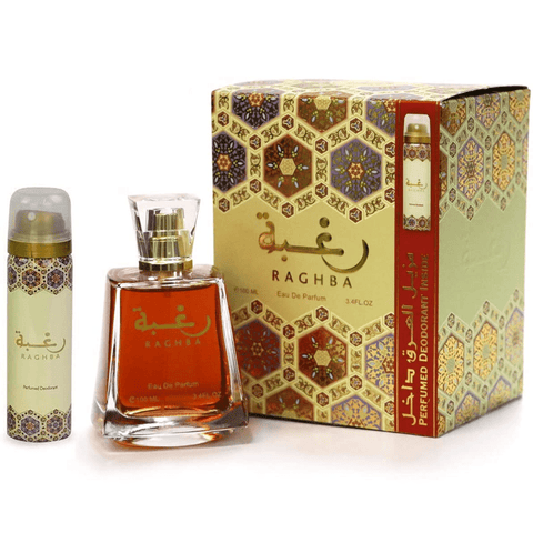 Lattafa Raghba 100ml EDP + 50ml Deo Spray Unisex Gift Set