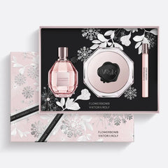 Viktor &amp; Rolf Flowerbomb 100 ml EDP + 10 ml EDP Mini + 200 ml Crema corporal para mujer Set de regalo