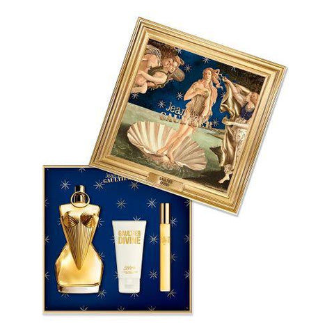 Jean Paul Gaultier Divine 100ml EDP + 75ml Body Lotion + 10ml Mini for Women Gift Set