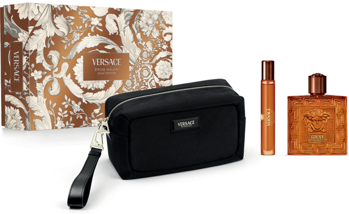 Versace Eros Najim 100ml Parfum + 10ml Parfum + Pouch Set for Men