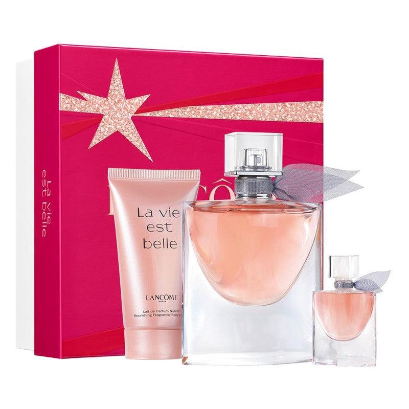 Lancome La Vie est Belle Gift Set for Women 50ml EDP + 4ml Mini EDP + 50ml Body Lotion - Perfume Oasis
