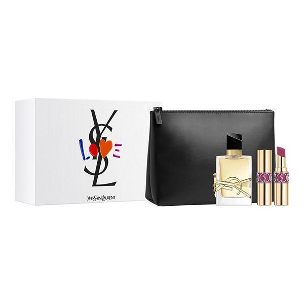 Yves Saint Laurent Libre EDP Gift Set 50 ml + Lipstick + Pouch - Perfume Oasis