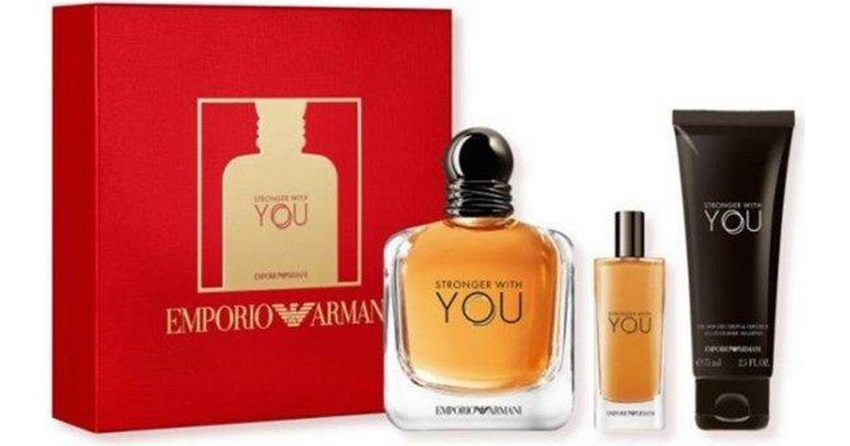 Armani Stronger With You 100ml EDT Gift Set 3 Pieces - Perfume Oasis